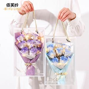 BAIFULING | Valentines Gift Flower Bouquet Rose Gypsophila Dried Flowers