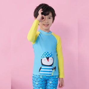 TẶNG PHAO TAY Bộ bơi bé trai dài tay chống nắng cao cấp nhiều size cho bé nặng 10-35 kg Xmoôn DTBT