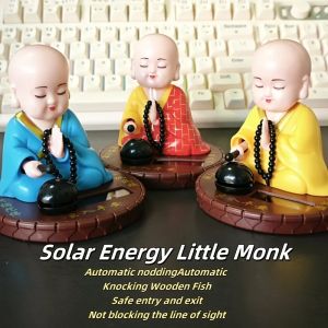 Solar Powered Little Monk Car Accessories Car Shaking Little Monk Car Interior Accessories Toy Accessories