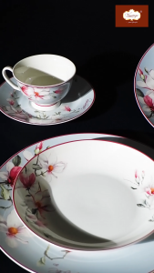 Vantage Siti Fine Porcelain Dove Grey 6 in 1 Soup Plate