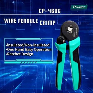 ProsKit CP-460G Wire Ferrule Crimp Tool Ferrule Crimping Plier Square Crimp 0.08~6mm²/AWG 28-10