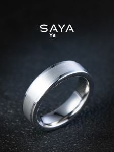 Saya Men Tungsten Gold Ring Lasha Simple Bracelet Simple Trendy Mens Fancy Personalized Fashionable All-Match Tungsten Steel Ring Female
