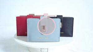 Baellerry Luxury Womens Short Wallet Soft PU Leather Card Holder with Hasp Multi-Slot Fashion Buckle Wallet