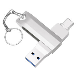 Jaster | TYPE-C USB Flash Drive 128GB USB-C Memory Stick Mini Metal Pen Drive 64GB Silver Pendrive 32GB Creative Business Gifts U Disk