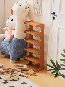 Wooden Shoe Rack Organizer Multi Layer Storage Thin Room Shleves Display Rack Bamboo Space Savers