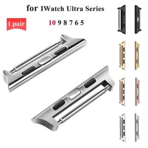 Watchband Connector for Apple Watch Ultra 2 49/45/44/42mm 38mm Adapter for IWatch Ultra Series 10 9 8 7 6 5 22/20mm Width Straps
