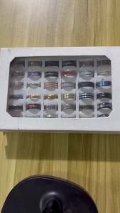 Wholesale Men Green Abalone Shell Inlay Rings Fashion 8MM Gold Color Stainless Steel Rings For Wedding Engagement Jewelry