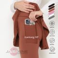 Jasmine Sportwear - Celana Legging Rok Olahraga Wanita High Waist Slot Handuk. 