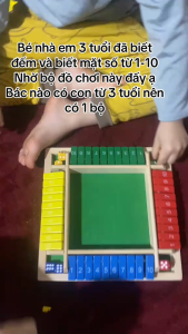 Trò chơi xúc xắc lật thẻ toán học bằng gỗ thông minh
