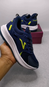Sepatu Pria Jogging Biru Stabilo Rubber Sepatu Olahraga Cowok Cewek Terbaru