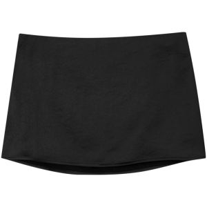 SOLWEIGE | SOLWEIGE Exclusive Crease Process Satin Texture Side Zipper Anti-Light Simple Short Half Skirt Pants Women Commute Style Breathable Skin-Friendly