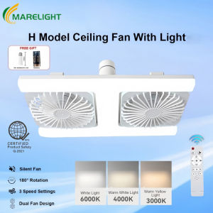 2026 NEW E27 Ceiling Fan Remote Control Fan Light Silent 120W 2 IN 1 LED Ceiling Fan Light