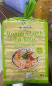 [Bao bì mới] 01 THÙNG 5KG HOÀNH THÁNH LÁ KHÔ HT FOOD (10 bịch x 500g) (ăn chay được)