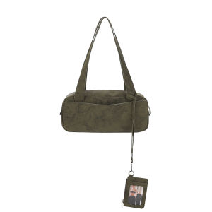JANDRESS | Moss Green Small Boston Bag