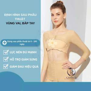 Gen định hình tay nách  vải 1 lớp  hỗ trợ định hình sau hút mỡ tay  nách Có 4 hàng móc cài có thể nới rộng hoặc thu hẹp tùy theo nhu cầu  Tặng kèm thanh nối có 3 hàng móc cài có thể nới  thành 7 hàng móc cài Chất liệu: 45% spandex 55% nylon