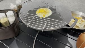 Stainless Steel Frying Pan Top Oil Drain Racks Barbecue Grid Net Camping Cooking Tools - แซนเลสส่วนบุหรี่สวยใส
