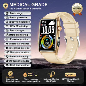 For Xiaomi Medical Grade Smart Watch Women Blood Sugar Blood Pressure Women Menstrual track Bluetooth call Health Bracelet 2025
