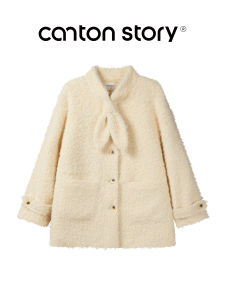 Cantonstory | Áo Khoác Dạ Tweed Dáng Ngắn Style Pháp Ngọt Ngào Form Rộng