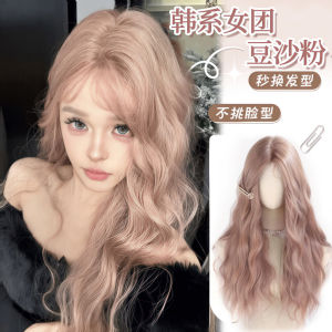 Hand-Woven Lace Front Wig Womens Fashionable Curly Hair Full-Head Covering Princess Lolita Soft Girl Style Long Curl Hair Extensions