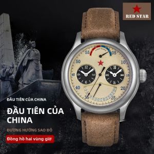 45mm GMT Đồng Hồ Cơ Tự Động Hai Múi Giờ Đồng Hồ Đeo Tay Nam Dạ Quang Dây Da Quân Đội Quân Đội Đồng Hồ Đeo Tay Có Lịch