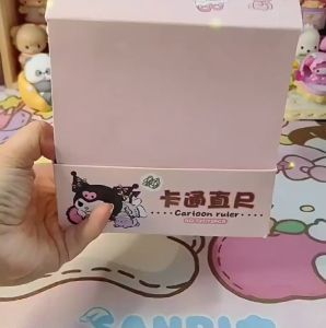 15CM New 2024 Sanrio Kuromi Melody Cinnamoroll Kitty Plastic Acrylic Lightweight Anti-fall Ruler Pembaris