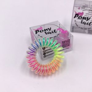 ยางรัดผมPonytail สี Unicorn ยางคุณภาพดี มีความยืดหยุ่นสูง สามารถนำมาแช่น้ำร้อนเพื่อให้คืนตัวได้ ผมไม่พันกัน ไม่รัดผมจนทำให้ปวดหัว ผมไม่เป็นรอย (1เส้นต่อ1กล่อง)