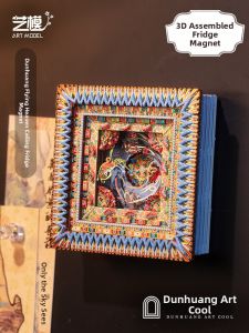 ART MOOEL | Mogao Caves Ceiling Flying Heaven 3D Model Refrigerator Magnet