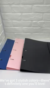 Long Punching Binder 3Ring Document Organizer D-Type Waterpoof Arch File Portable Loose Leaf Folder