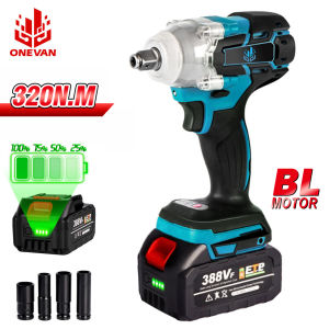 320N.M Brushless Electric Impact Wrench Portable Cordless Wrench Rechargeable 1/2 Inch Wrench Power Tools For Makita 18V Battery
