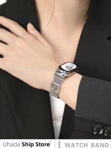 Uhada Milanese Magnetic Metal Bracelet Band for Xiaomi Band 8 7 6 5 4 3 2 1 Womens Stylish Comfortable Smartwatch Strap