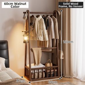 Real Wood Floor Standing Clothes Rack