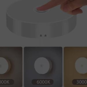 Night Light USB Rechargeable Night Lights Button Switch For Kitchen Cabinet Wardrobe Lamp Staircase Wireless LED Closet Lights