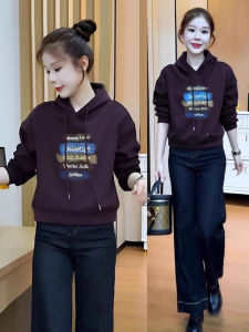 Fashionable Casual Hoodie Womens Long Sleeve Printed Top Youthful Short Style Korean Version Streetwear Autumn New Arrival
