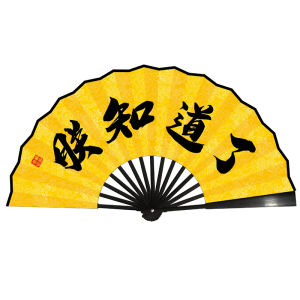 Yongzheng Royal Collection Silk Cloth Folding Fan Mens Chinese Ancient Calligraphy Cloth Fan Trendy Personality Funny Fan Dragon Fan