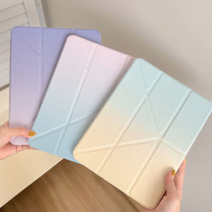 Rainbow Gradient Color   pro 10.9 Inch Case Soft Edge Hard Shell with Pen Slot Fashionable Acrylic Protective Cover