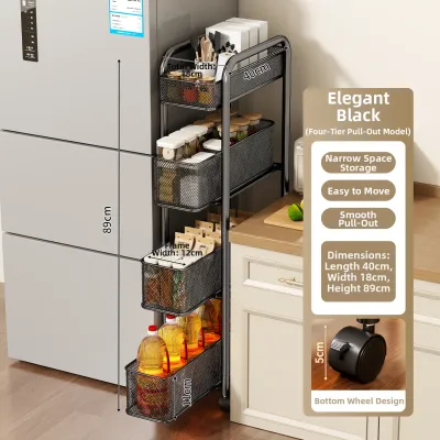 SUOBAI | Slim Fridge Side Storage Rack