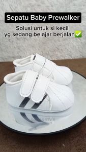 Sepatu Bayi Prewalker Anak Laki Laki Perempuan 1-12 Bulan Model Sneakers Flat JR Terbaru Sepatu Baby Garis dua Terbaru