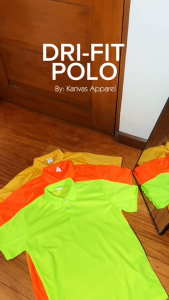 Kanvas Drifit Polo Shirts for Men & Women Quick-Dry Active Gym Sports Wear Mens T-shirts Workout Tops Plain Neon Green