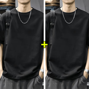 Mens Loose Straight Casual Short Sleeve T-shirt Summer Thin Fashion Versatile Breathable Slimming Top Stylish Body Cotton Tee