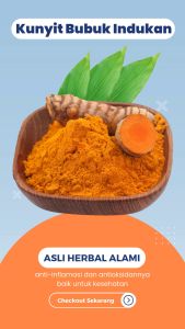 Kunyit Bubuk Organik Indukan 3 Tahun Herbal Alami