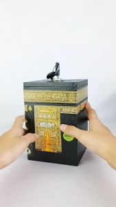 Celengan Kabah Sedang Pakai Kunci Oleh Oleh Haji Umroh Kualitas Premium Bahan Kayu Original