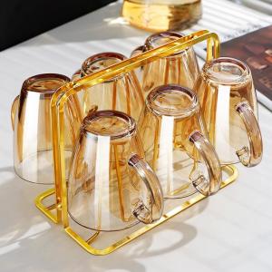 Unbreakable Tempered Glass Drinking Glasses for Home Set With Handle Heat Resistant