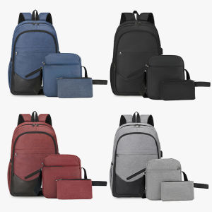 3Pcs Children Backpack Set Back to School Bags for Girls Boys Students Primary Kids Backpacks Fashion Travel Bag USB Charging