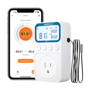 INKBIRD C236T Plug-in Timer Thermostat 10 in 1 Programmable Heating and Cooling Temperature Controller with  Temp Time Control  and Alarm