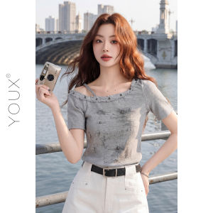 YOUXIANG | Áo Thun Dây Rơi Slim