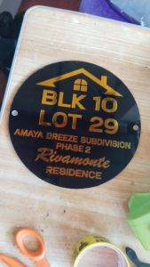 Personalized Round Home Address Plate House Number Plate 10x10 inches Acrylic Plate Waterproof