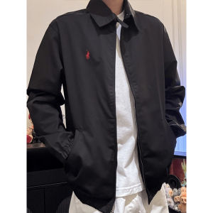 OUMULONG | Autumn Black Short Jacket With Horse Embroidery