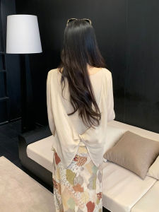 ZHILU | Áo Sơ Mi Dài Tay Phong Cách Lười Asymmetric Thoáng Mát Chống Nắng