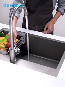 Kitchen sink 304 stainless steel sink 2.2MM thickening material kitchen sink 80*45*20CM sink advanced household sink