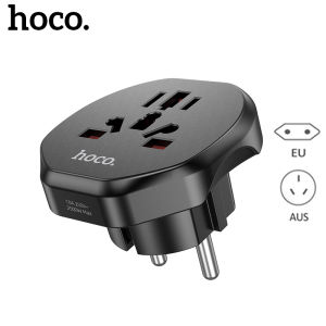 Hoco AC6 phổ Phích cắm chuyển đổi ổ sạc du lịch tiện lợi đa chức năng tất cả-trong-một Bộ chuyển đổi sạc rắc cắm Châu Âu chúng tôi UK EU AUS Bộ Sạc gắn tường Ổ cắm điện di động cho điện thoại thông minh phổ thông